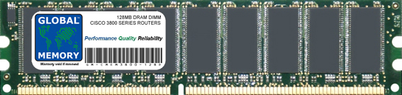 128MB DRAM DIMM MEMORY RAM FOR CISCO 3800 SERIES ROUTERS (MEM3800-128D)